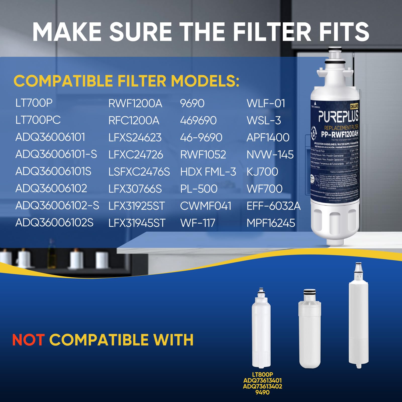 Amazon.com: PUREPLUS 469690 NSF 401 & 53 & 42 Certified